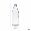 REGENT GLASS MILK BOTTLE WITH METAL LID, 1L