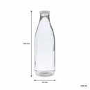REGENT GLASS MILK BOTTLE WITH METAL LID, 1L