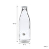 REGENT GLASS MILK BOTTLE WITH METAL LID, 1LT (85MM DIAX265MM)