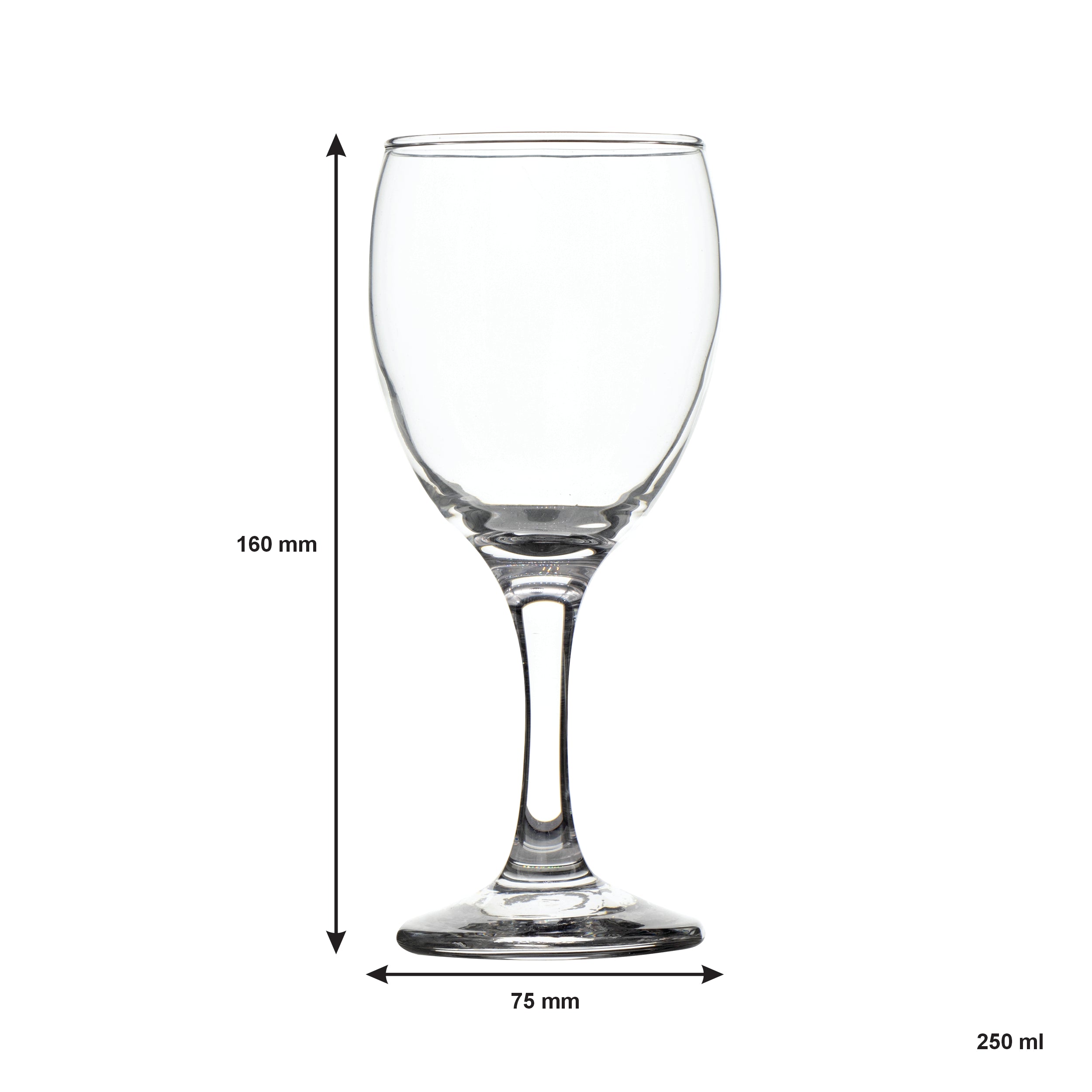 REGENT FANTASTIC STEMMED WINE GLASS, 250ML