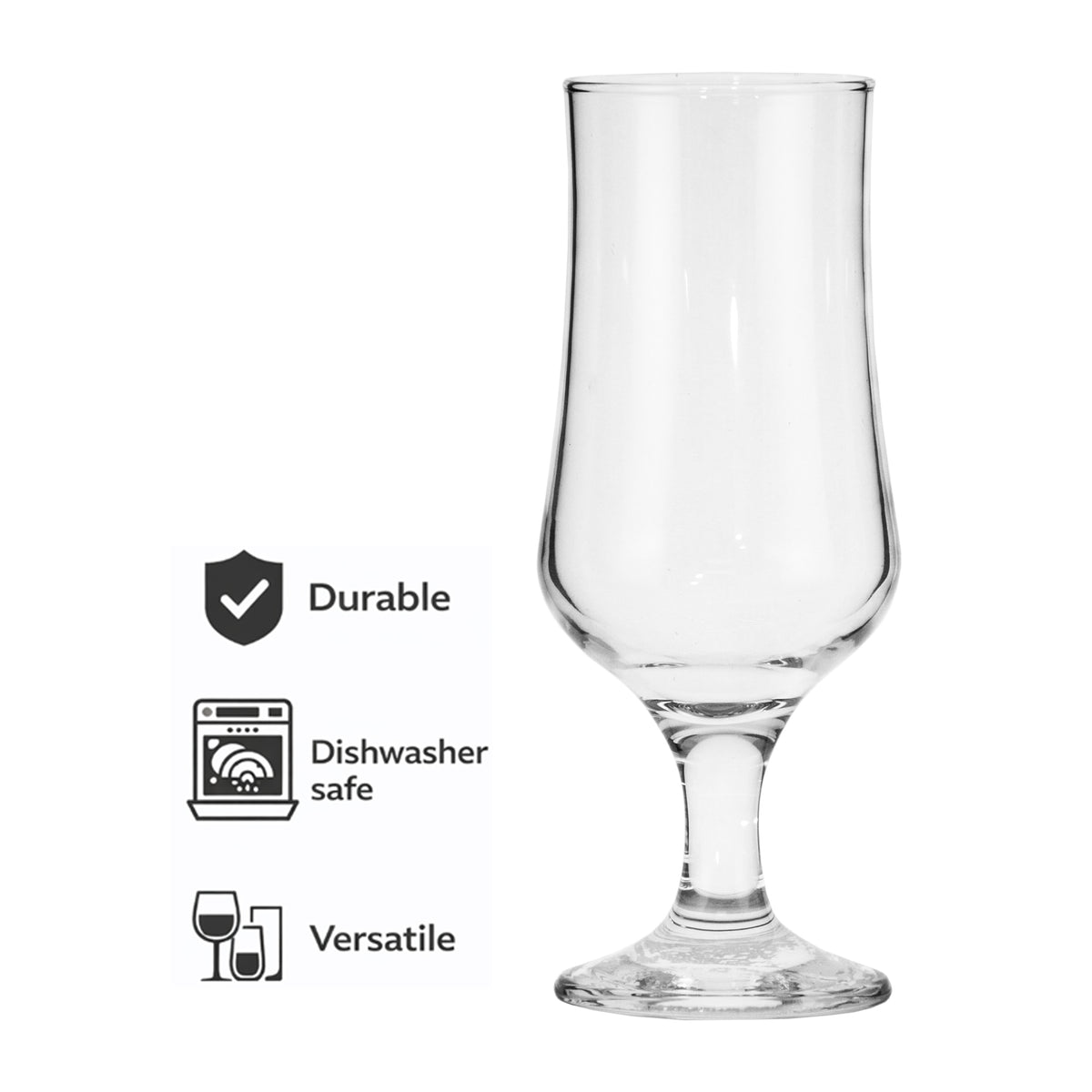 REGENT BLOOM STEMMED BEER GLASS, 370ML