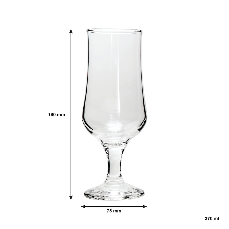 REGENT BLOOM STEMMED BEER GLASS, (370ML) BULK