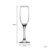 REGENT SUPERIOR STEMMED FLUTE CHAMPAGNE GLASS, 190ML