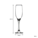 REGENT SUPERIOR STEMMED CHAMPAGNE FLUTE GLASS, (190ML) BULK
