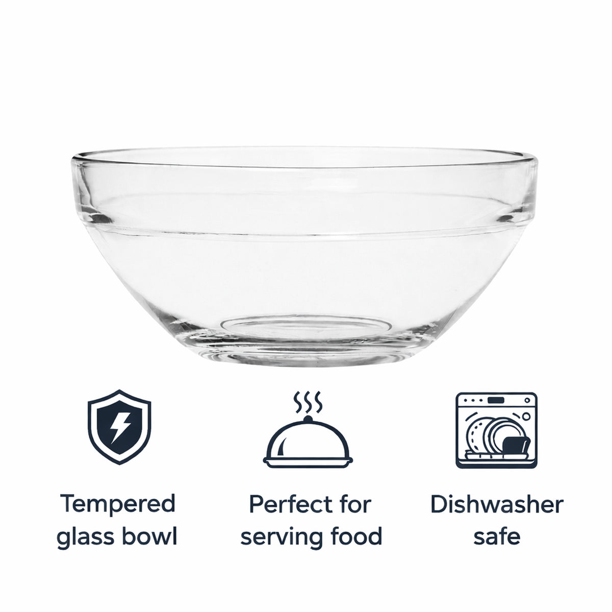 REGENT STACKING GLASS BOWL, 240ML