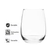 REGENT FREESIA STEMLESS GLASS TUMBLER, 500ML