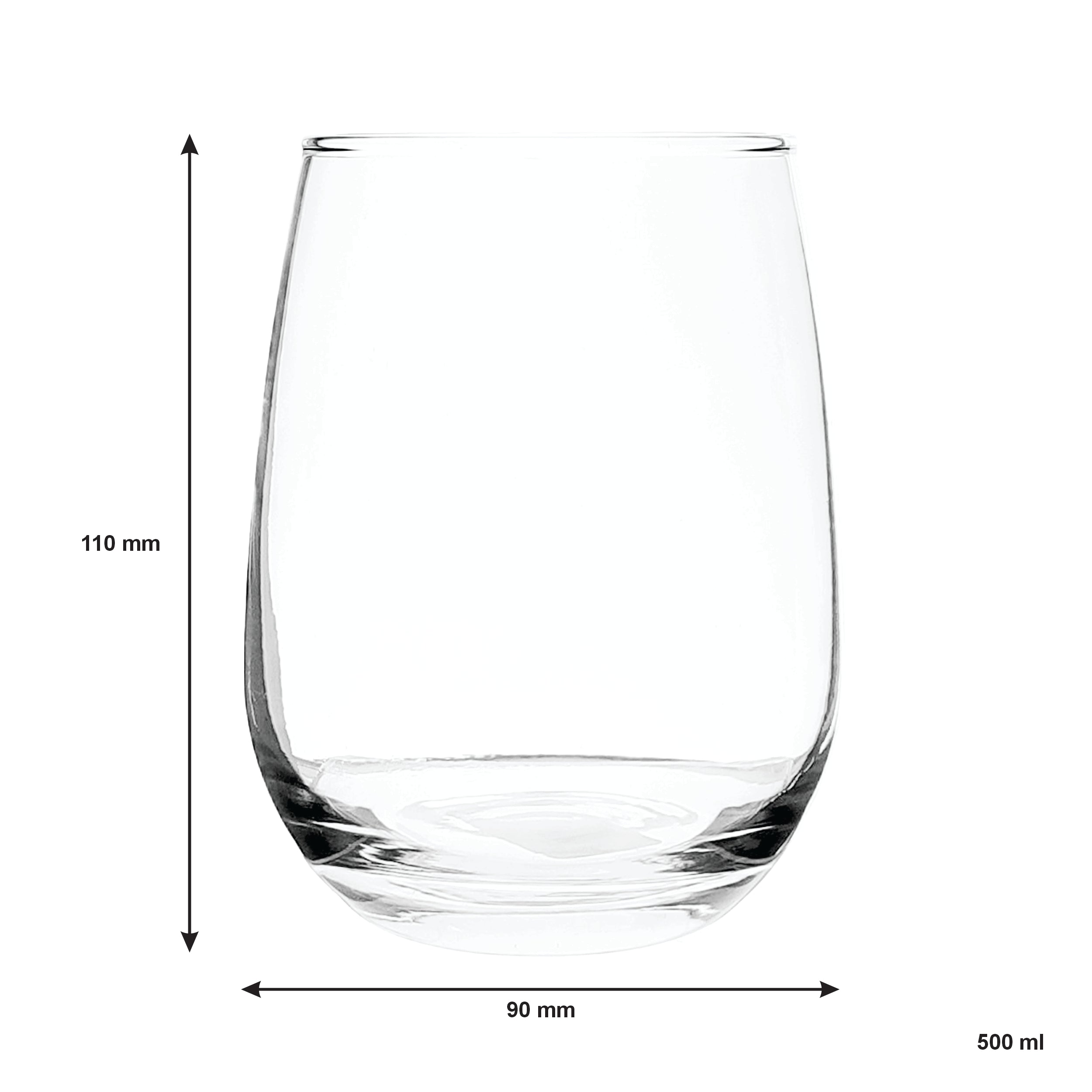 REGENT FREESIA STEMLESS GLASS TUMBLER, 500ML