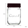 CONSOL JAR WITH NEW ASSORTED COLOURED LIDS, 500ML