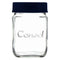 CONSOL JAR WITH NEW ASSORTED COLOURED LIDS, 500ML (120X90MM DIA)
