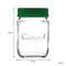 CONSOL JAR WITH NEW ASSORTED COLOURED LIDS, 500ML (120X90MM DIA)