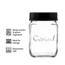 CONSOL JAR WITH NEW ASSORTED COLOURED LIDS, 1L