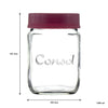 CONSOL JAR WITH NEW ASSORTED COLOURED LIDS, 1L
