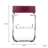 CONSOL JAR WITH NEW ASSORTED COLOURED LIDS, 1LT (167X102MM DIA)
