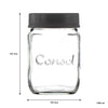 CONSOL JAR WITH NEW ASSORTED COLOURED LIDS, 1LT (167X102MM DIA)