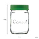 CONSOL JAR WITH NEW ASSORTED COLOURED LIDS, 1LT (167X102MM DIA)