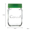 CONSOL JAR WITH NEW ASSORTED COLOURED LIDS, 1LT (167X102MM DIA)