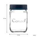 CONSOL JAR WITH NEW ASSORTED COLOURED LIDS, 1LT (167X102MM DIA)