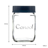 CONSOL JAR WITH NEW ASSORTED COLOURED LIDS, 1LT (167X102MM DIA)