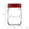 CONSOL JAR WITH NEW ASSORTED COLOURED LIDS, 1LT (167X102MM DIA)