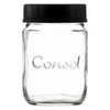 CONSOL JAR WITH NEW ASSORTED COLOURED LID, 250ML (105X69MM DIA)