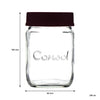 CONSOL JAR WITH NEW ASSORTED COLOURED LID, 250ML