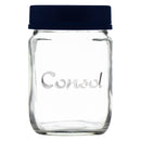 CONSOL JAR WITH NEW ASSORTED COLOURED LID, 250ML (105X69MM DIA)