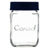 CONSOL JAR WITH NEW ASSORTED COLOURED LID, 250ML (105X69MM DIA)