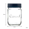 CONSOL JAR WITH NEW ASSORTED COLOURED LID, 250ML