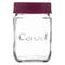 CONSOL JAR WITH NEW ASSORTED COLOURED LID, 250ML (105X69MM DIA)