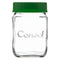 CONSOL JAR WITH NEW ASSORTED COLOURED LID, 250ML (105X69MM DIA)