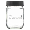 CONSOL JAR WITH NEW ASSORTED COLOURED LID, 250ML (105X69MM DIA)