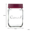 CONSOL JAR WITH NEW ASSORTED COLOURED LID, 250ML