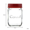 CONSOL JAR WITH NEW ASSORTED COLOURED LID, 250ML