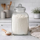 REGENT SQUARE GLASS RIBBED JAR WITH GLASS LID, 4.8L
