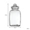 REGENT SQUARE GLASS RIBBED JAR WITH GLASS LID, 4.8LT (325X160X160MM)