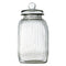 REGENT SQUARE GLASS RIBBED JAR WITH GLASS LID, 4.8LT (325X160X160MM)