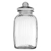 REGENT SQUARE GLASS RIBBED JAR WITH GLASS LID, 4.8LT (325X160X160MM)