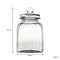 REGENT SQUARE GLASS RIBBED JAR WITH GLASS LID, 3.65LT (270X160X160MM)