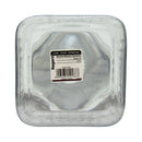 REGENT SQUARE GLASS RIBBED JAR WITH GLASS LID, 3.65L