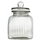 REGENT SQUARE GLASS RIBBED JAR WITH GLASS LID, 2.25LT (210X160X160MM)