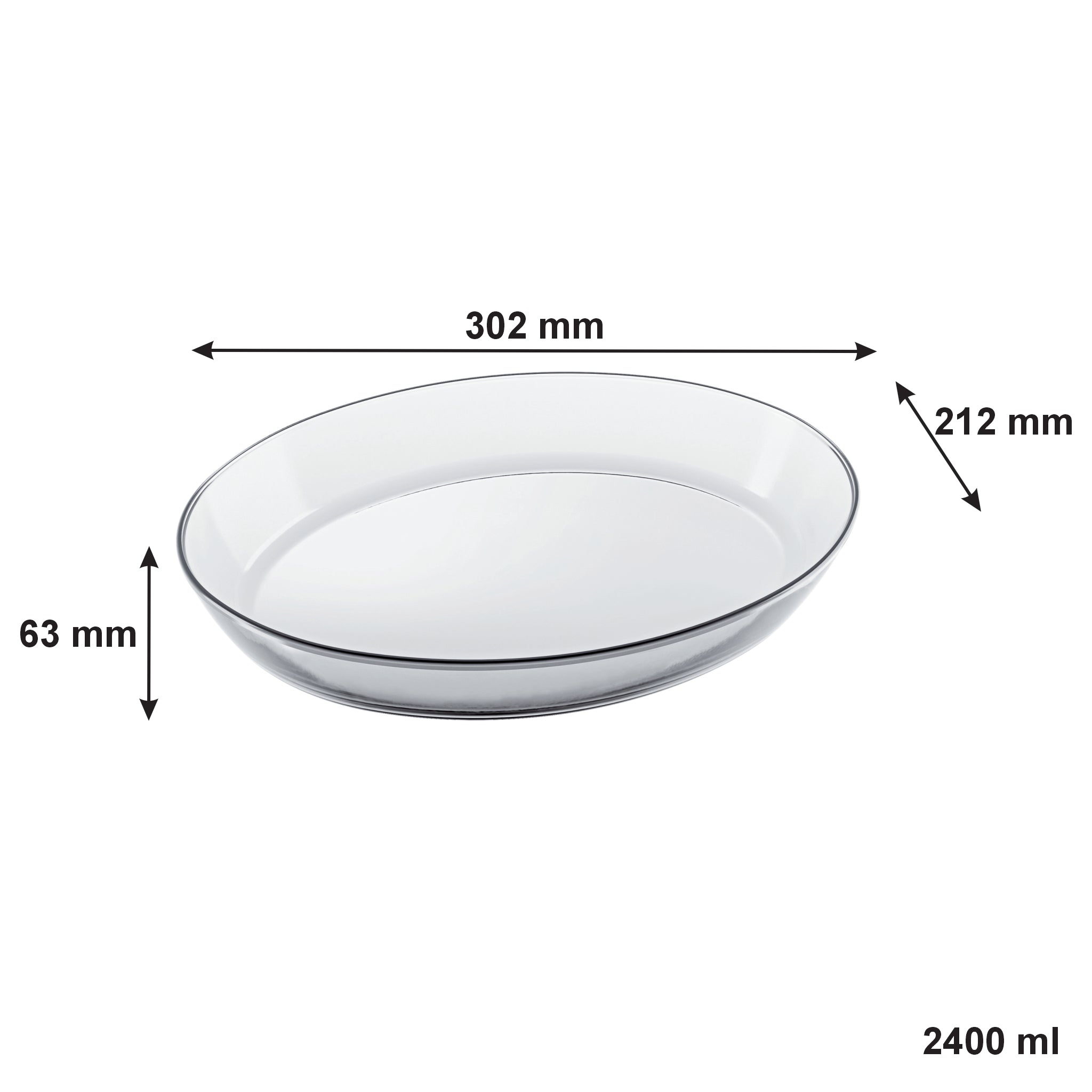 MARINEX OVAL BAKING DISH, 2.4L