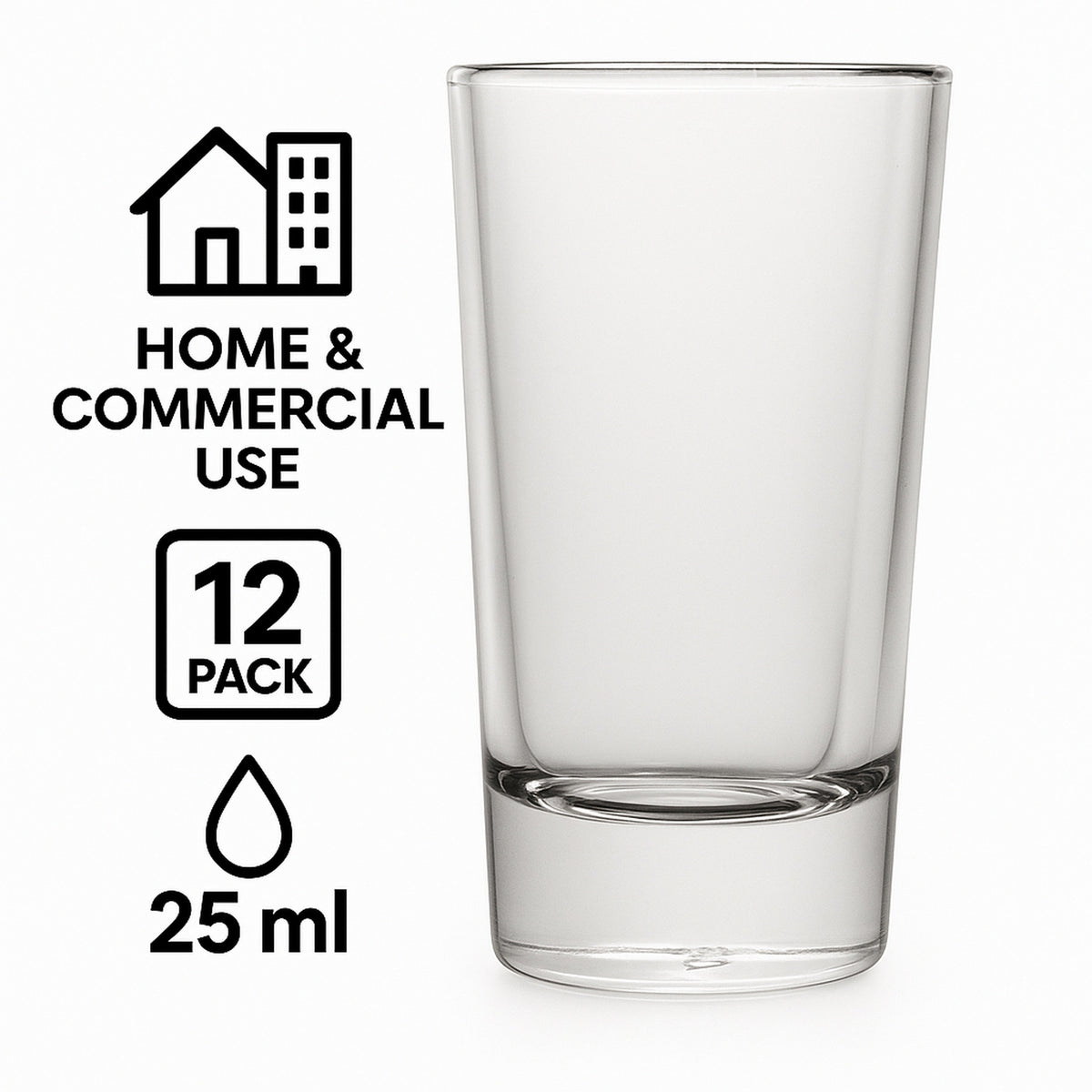 REGENT TEQUILA SHOOTER GLASSES 25ML, 12PK