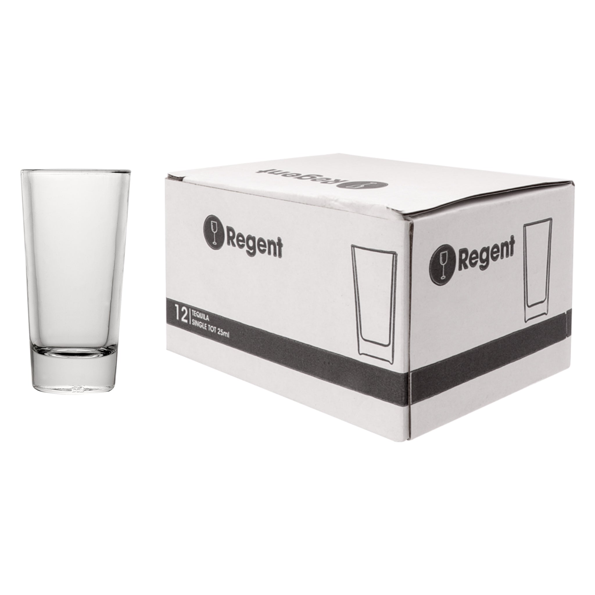 REGENT TEQUILA SHOOTER GLASSES 25ML, 12PK