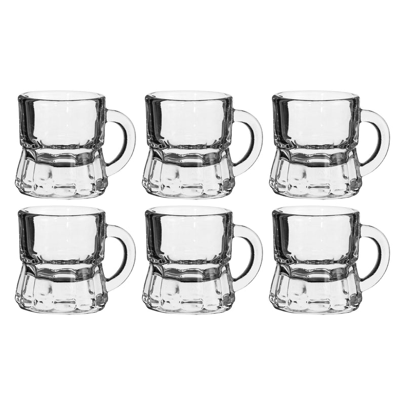 REGENT TOT GLASS WITH HANDLE 6 PACK, (25ML)
