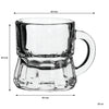 REGENT TOT GLASSES WITH HANDLES 6PK, 25ML