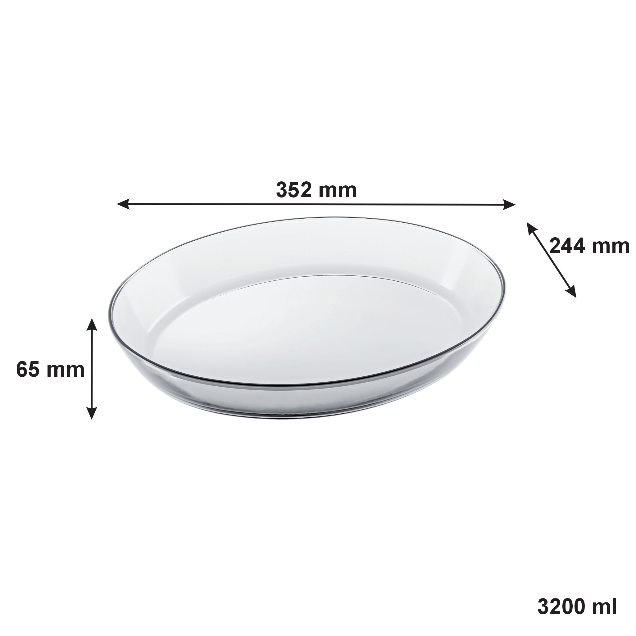 MARINEX OVAL BAKING DISH, 3.2L