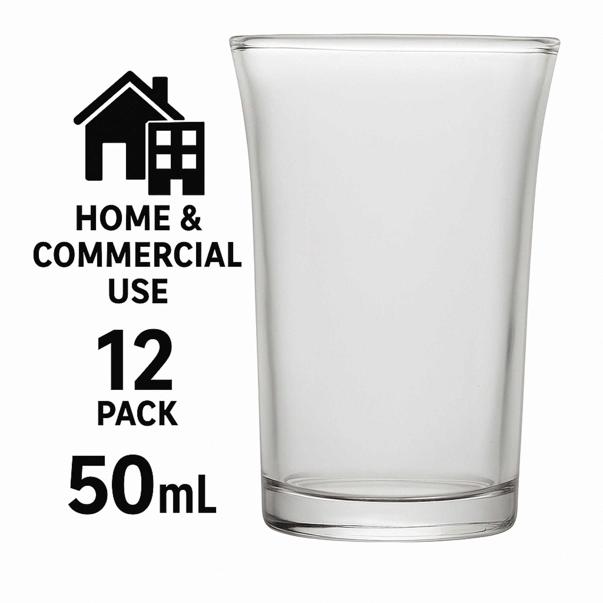 REGENT TALL HOT SHOT TOT GLASSES 12PK, 50ML