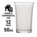 REGENT TALL HOT SHOT TOT GLASS 12 PACK, (50ML)