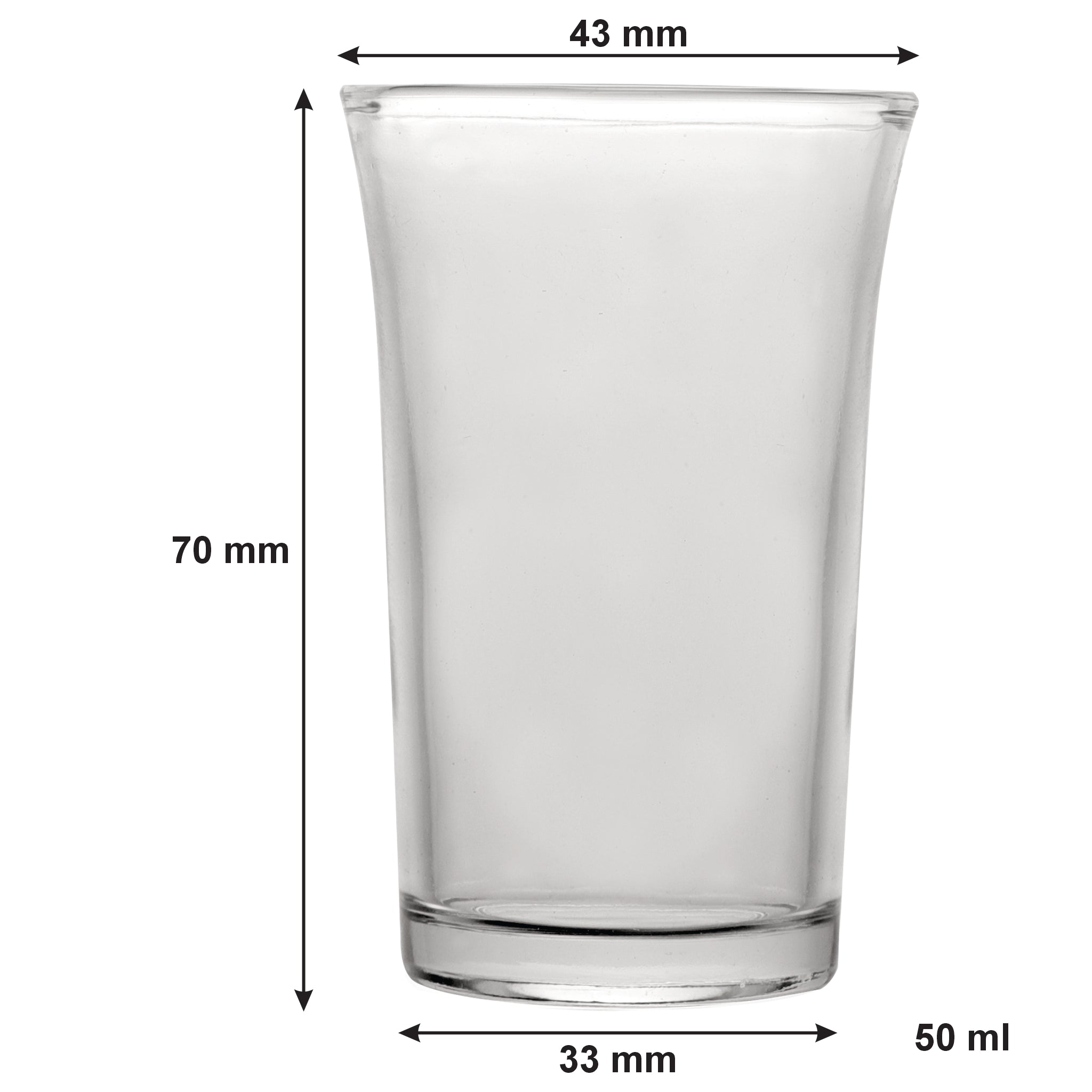 REGENT TALL HOT SHOT TOT GLASSES 12PK, 50ML