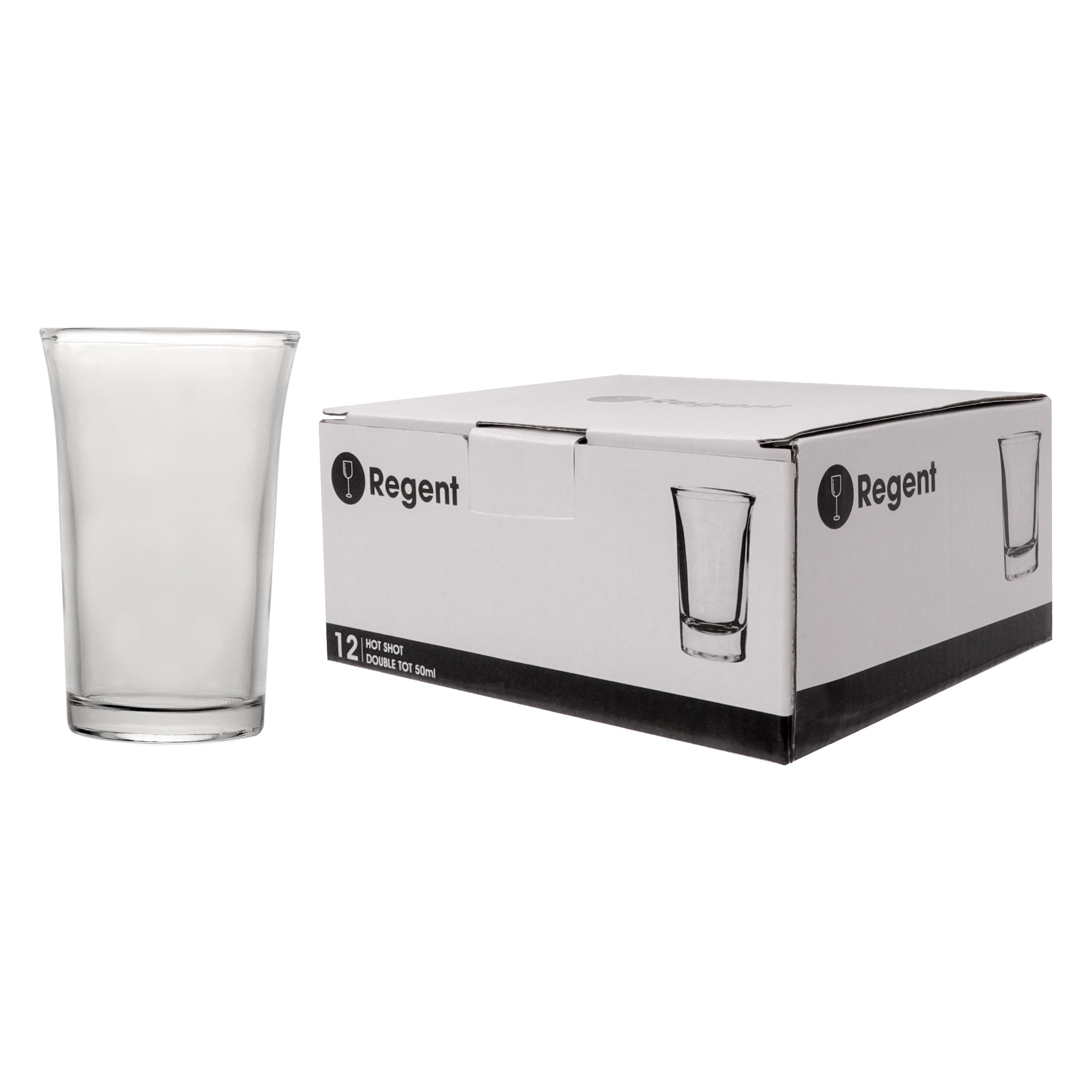 REGENT TALL HOT SHOT TOT GLASSES 12PK, 50ML